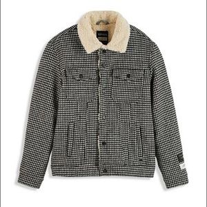 Scotch & Soda Herringbone Sherpa (Faux) Lined Jacket